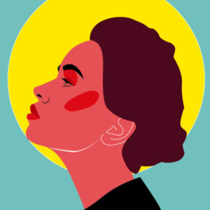 Plakat Zamyślona Kobieta Pop Art W Stylu Retro