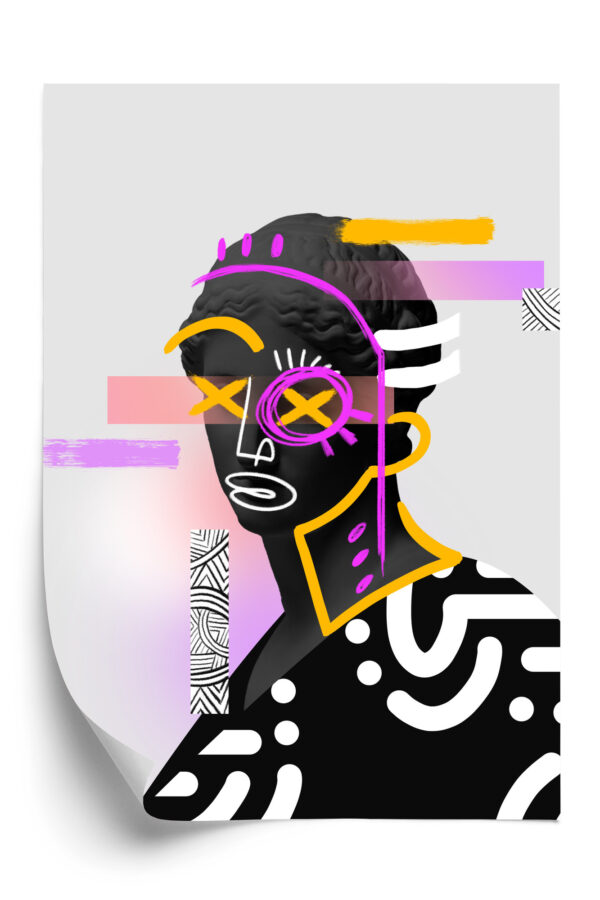 Plakat Antyczna Rzeźba Surrealistyczny Kolaż Współczesny - obrazek 3