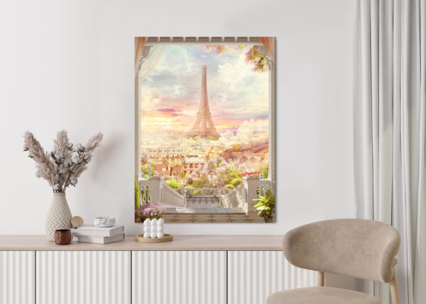 Plakat Widok Z Tarasu Na Malowniczy Paryż - obrazek 6