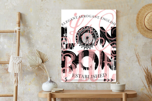 Plakat Londyn Typografia Na Białym Tle - obrazek 7