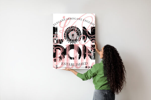 Plakat Londyn Typografia Na Białym Tle - obrazek 8