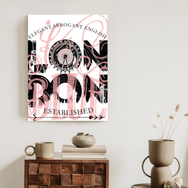 Plakat Londyn Typografia Na Białym Tle - obrazek 4