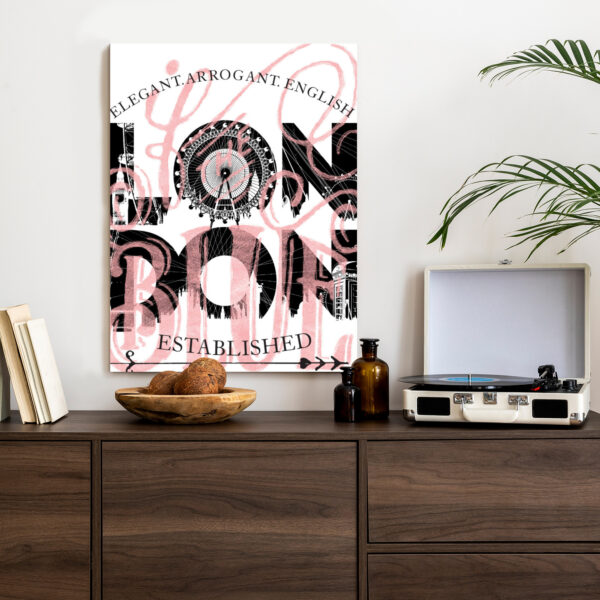 Plakat Londyn Typografia Na Białym Tle - obrazek 5