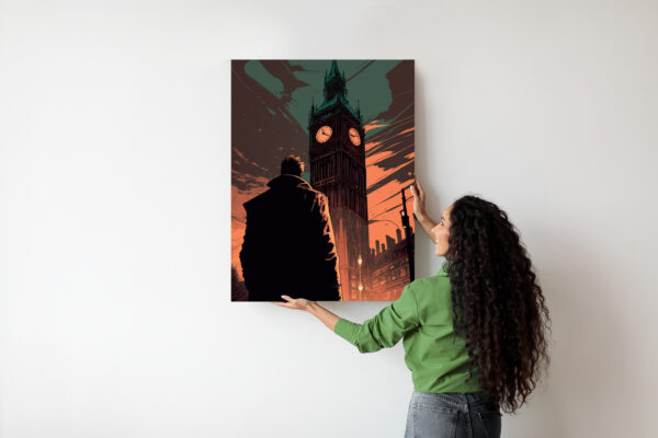 Plakat Mężczyzna I Big Ben W Komiksowym Stylu - obrazek 8
