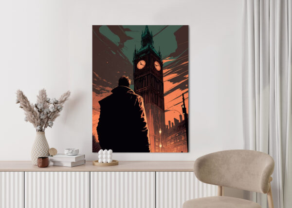 Plakat Mężczyzna I Big Ben W Komiksowym Stylu - obrazek 6