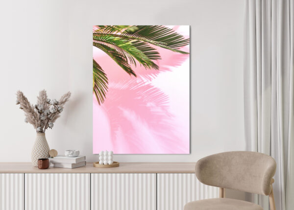 Plakat Letnia Palma Przy Różowej Ścianie - obrazek 6