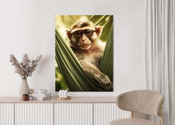 Plakat Zabawna Małpka Pośród Palm - obrazek 6