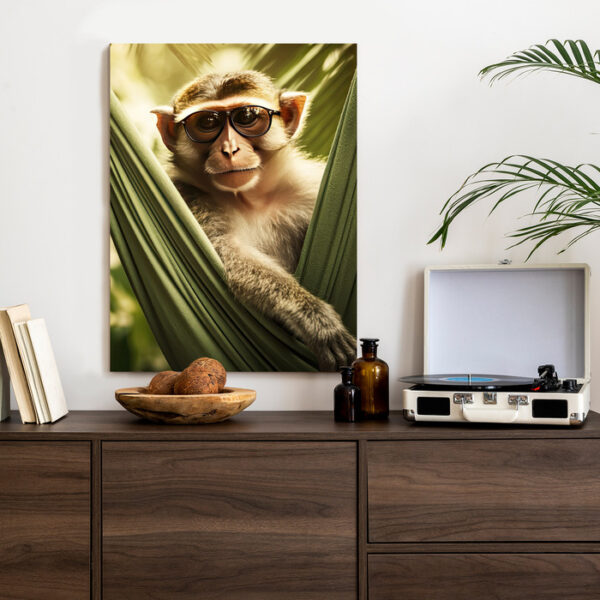 Plakat Zabawna Małpka Pośród Palm - obrazek 5