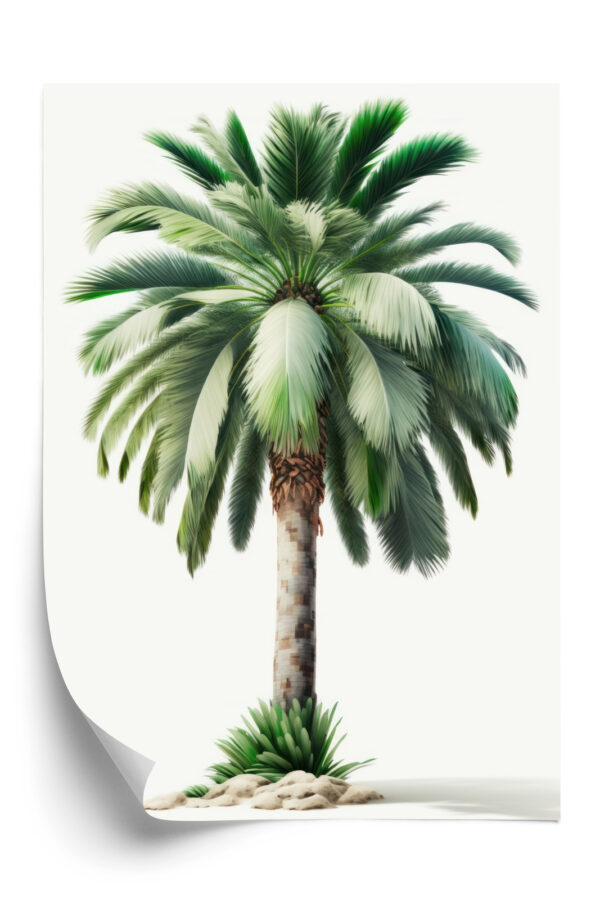 Plakat Wysokie Zielone Drzewo Palmowe - obrazek 3