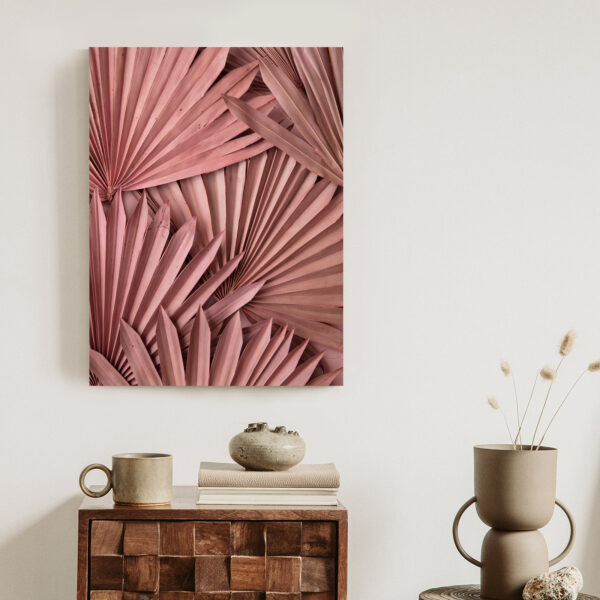 Plakat Różowe Palmowe Liście W Stylu Boho - obrazek 4