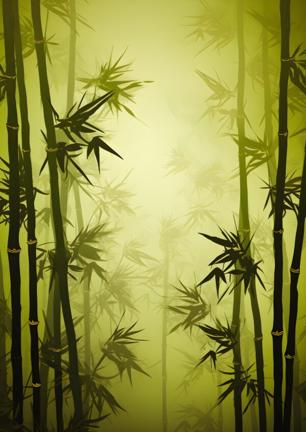 Plakat Las Bambusowy We Mgle - obrazek 2