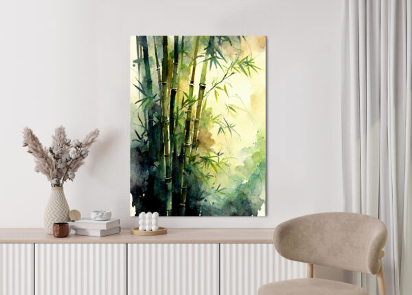 Plakat Akwarelowy Las Bambusowy - obrazek 6