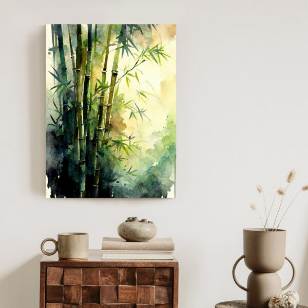 Plakat Akwarelowy Las Bambusowy - obrazek 4