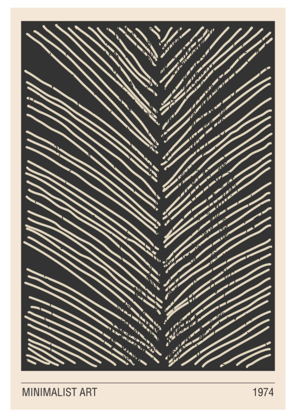 Plakat Minimalistyczna Grafika Liścia - obrazek 2