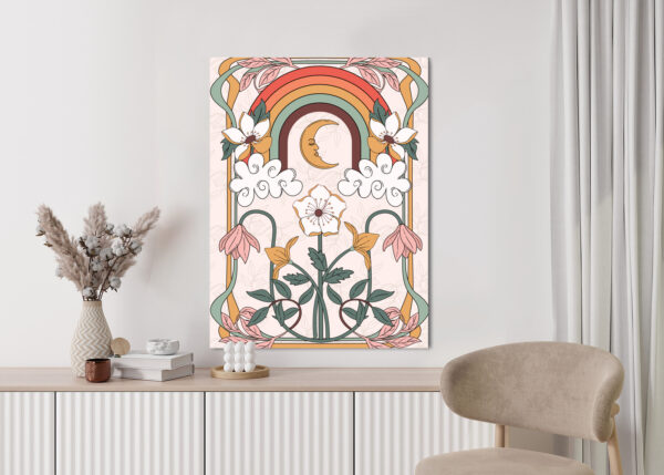 Plakat Abstrakcyjna I Nowoczesna Grafika Z Ornamentem I Roślinami - obrazek 6